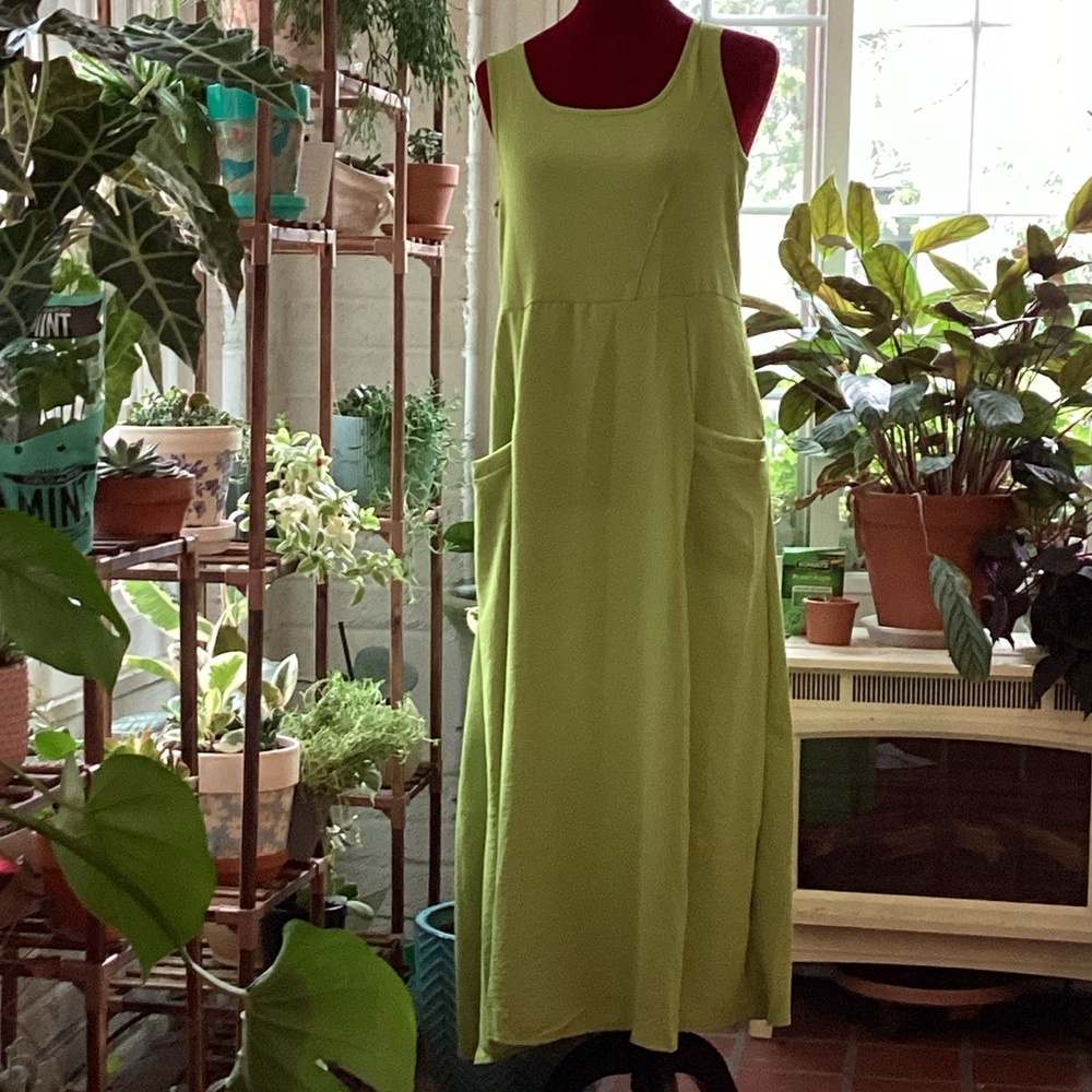 Lime Green Sleeveless Maxi Dress